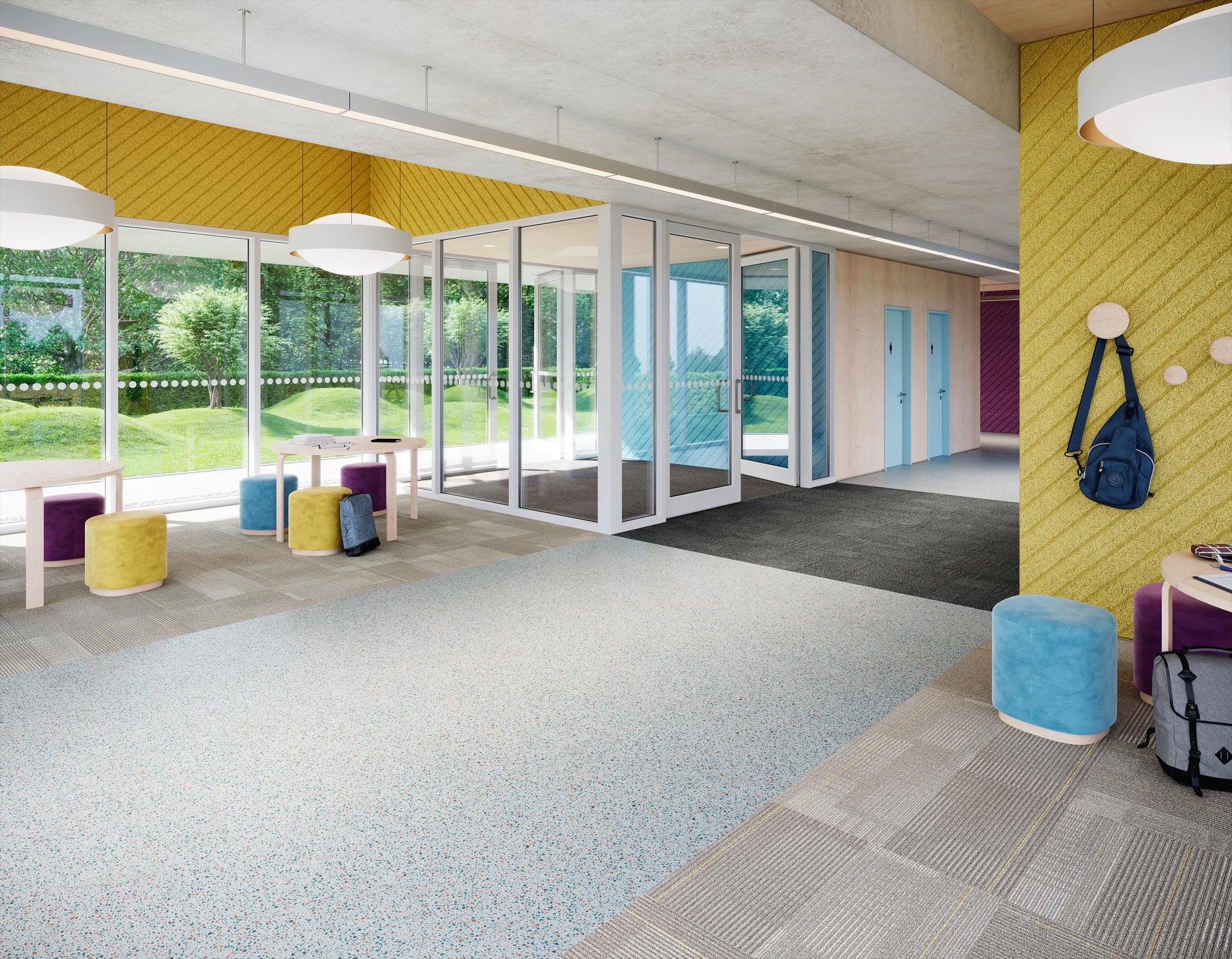Divvy Tile-Entrance Flooring-Shaw Contract-KNB Mills