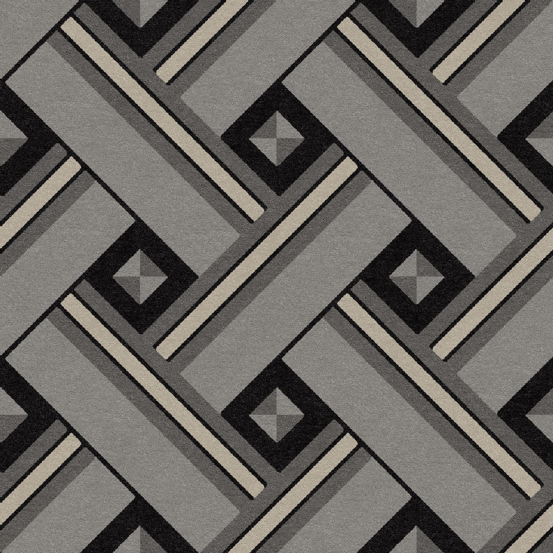 Graphic Pattern 05-Custom Carpet-KNB Mills LLC-7'6" x 7'6"-KNB Mills