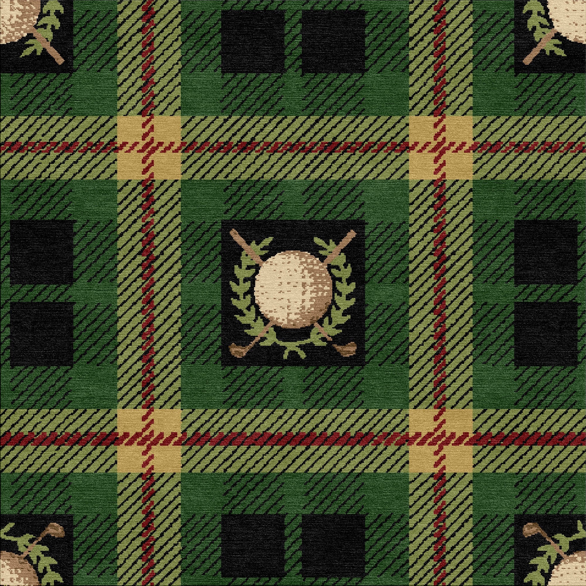 Kilted Plaid II-Ridgeline Print-Shelmarc-KP-800 Forest Club-KNB Mills