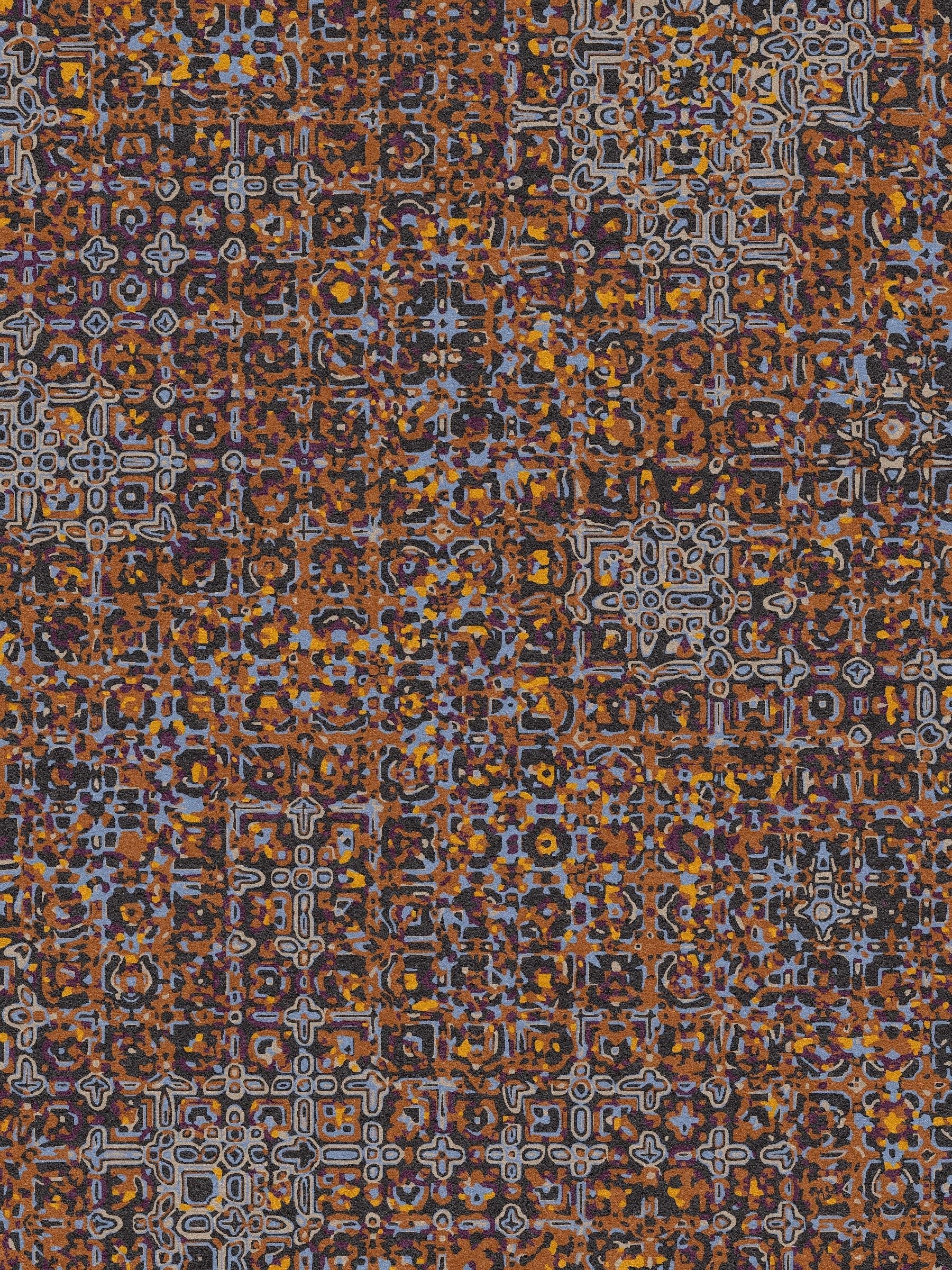 Abstract 44 Custom Carpet 7'6" x 10' KNB Mills LLC